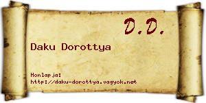 Daku Dorottya névjegykártya